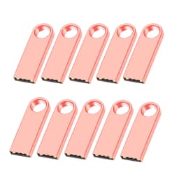 10PCS/lot USB Flash Drive 4GB 8GB 16GB Metal Pen Drive Pendrive 32GB 64GB Memory Stick 128GB Free Customized Gift USB 2.0 Sticks