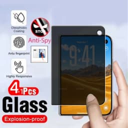 1/2/3/4Pcs For iPhone Duo Glass iPhone Duo Tempered Glass Privacy 9H Anti-Spy Cover Flat Outer Phone Screen Protector iPhone Duo