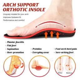 【Xxin】Arch Support Shoe Insoles Flat Foot Correction Pad Cushion Insert Orthopedic Heel Cup Memory Foam Size35-49