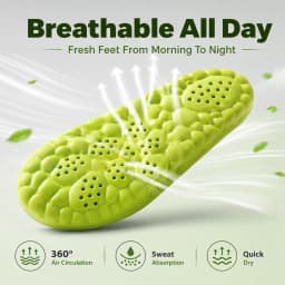 4D Cloud Sport Insoles PU Air Cushion Breathable Shock Absorption Height Increase Shoe Insoles for Men Women Run Walk Sneakers