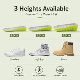 4D Cloud Sport Insoles PU Air Cushion Breathable Shock Absorption Height Increase Shoe Insoles for Men Women Run Walk Sneakers
