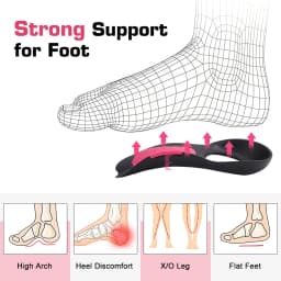 High Arch Support Insoles Non-Slip Plantar Support Pad Shock-Absorbing Foot Pads for Flat Feet And Fallen Arches
