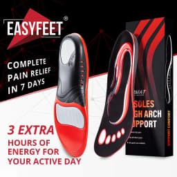 220+ Lbs Heavy Duty High Arch Support Insoles for Men Women Shock Absorbing Shoe Inserts for Flat Feet Standing All Day Insole