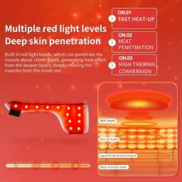 Red Light Electric Heating Thumb Support Vibrating Massager Relieves Wrist Pain and Fatigue Alleviates Tenosynovitis
