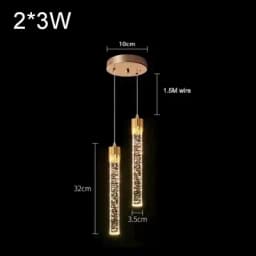 Modern Bedroom Crystal Bubble Pendant Light - Droplet Design Clear Hanging Lamp for Bedside Decorative Suspension Lighting