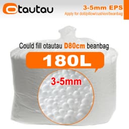 OTAUTAU 150/180/210/240L EPS Ball Filler for 2/3ft Beanbag Pouf 1-3-5mm Polyester Pillow Cushion Bean Bag Chair Snow Scene TL001