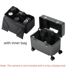 Top Opening Suitcase 18/20 Boarding Carry-on Travel Photographer Rolling Luggage PC Material with Aluminum Alloy Frame TSA Lock