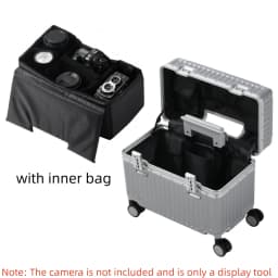 Top Opening Suitcase 18/20 Boarding Carry-on Travel Photographer Rolling Luggage PC Material with Aluminum Alloy Frame TSA Lock