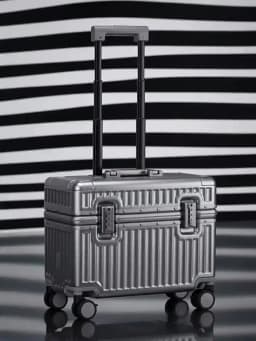 Top Opening Suitcase 18/20 Boarding Carry-on Travel Photographer Rolling Luggage PC Material with Aluminum Alloy Frame TSA Lock