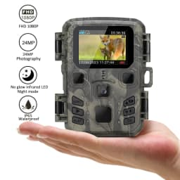 Mini Trail Hunting Camera 24MP 1080P 0.5s Motion Trigger Night Vision Waterproof Wildlife Photo Trap Scouting Cam