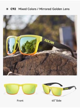2026 KDEAM Brand Square Men Polarized Sunglasses Male Sports Photochromic Sun Glasses For Driving Fishing Fashion Women Shades