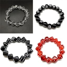 Colorful Acrylic Dice Beads Stretch Bracelets Funny Game Lucky Dice Bracelets Women Fashion Jewerly