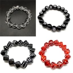 Colorful Acrylic Dice Beads Stretch Bracelets Funny Game Lucky Dice Bracelets Women Fashion Jewerly