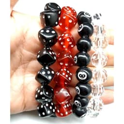 Colorful Acrylic Dice Beads Stretch Bracelets Funny Game Lucky Dice Bracelets Women Fashion Jewerly