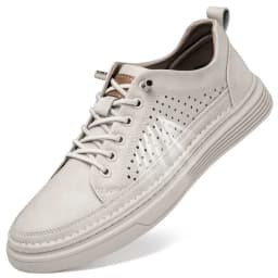 Autumn Leather Oxford Shoes Breathable Outdoor Sneakers Men Handmade Leather Shoes Casual Comfortable Soft Sole Walking Shoes