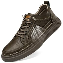 Autumn Leather Oxford Shoes Breathable Outdoor Sneakers Men Handmade Leather Shoes Casual Comfortable Soft Sole Walking Shoes