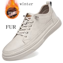 Autumn Leather Oxford Shoes Breathable Outdoor Sneakers Men Handmade Leather Shoes Casual Comfortable Soft Sole Walking Shoes