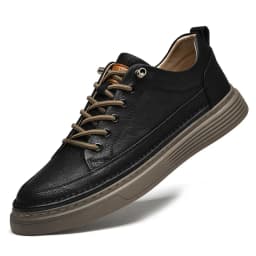 Autumn Leather Oxford Shoes Breathable Outdoor Sneakers Men Handmade Leather Shoes Casual Comfortable Soft Sole Walking Shoes