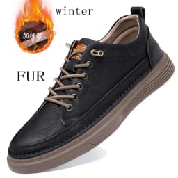 Autumn Leather Oxford Shoes Breathable Outdoor Sneakers Men Handmade Leather Shoes Casual Comfortable Soft Sole Walking Shoes