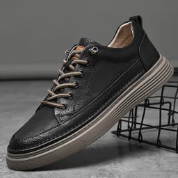 Autumn Leather Oxford Shoes Breathable Outdoor Sneakers Men Handmade Leather Shoes Casual Comfortable Soft Sole Walking Shoes