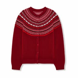 Classic Autumn Winter Woman Sweater Fair Isle Female 100% Merino Wool Knitted Cardigan Cashmere Ladies Long Sleeve Clothing Tops