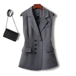 Korean Autumn 2025 New Fashion Vest Women Casual Loose Sleeveless High-end Blazer Waistcoat Coats Ladies Tops Outwear Female