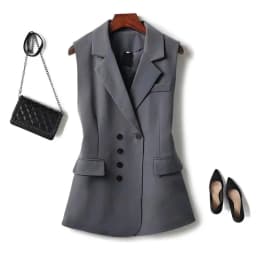 Korean Autumn 2025 New Fashion Vest Women Casual Loose Sleeveless High-end Blazer Waistcoat Coats Ladies Tops Outwear Female