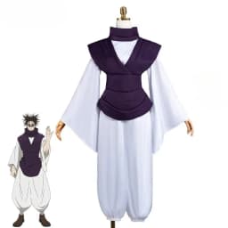 Jujutsu JJK Manga Anime Choso Cosplay Costume Purple Vest Neck Gaiter Belt White Pants Halloween Party Outfits for Women Men