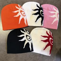 Fashion American Style High Quality Streetwear Graphic Print Beanie Winter Keep Warm Skullcap 100%Cotton Beanie Unisex