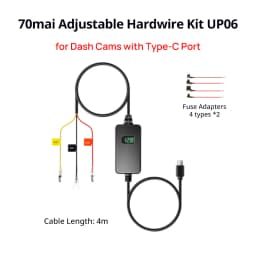 70mai Hardwire Kit OBD-II & Adjustable Hardwire Kit UP06 for Dash Cam Type-C Interface Plug-and-Play 24H Parking Surveillance