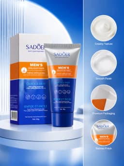 Men's Hair Removal Cream Body Hair Remover Depilatory Cream Gentle Moisturizing Smooth Skin Care Easy Apply for Men Daily Groomi