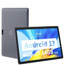 PRITOM 10 inch Tablet Android 13, 64GB, 512GB Expand, Quad-Core, 1280 * 800 HD IPS Screen, Dual Camera, Wi-Fi, Bluetooth, Black