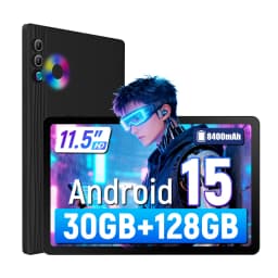 11.5 inch G9 Tablet PC Android 15, 30GB (6+24G Virtual) RAM+128GB Storage, A733 Octa Core, 1200*2000 Display, 8400mAh Battery, WiFi 6, Face Unlock, Widevine L1 for Entertainment