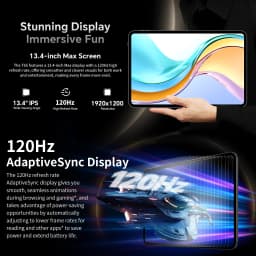 Teclast T65 Android 16 Tablet 13.4 inch 120Hz Max. 26GB RAM 128GB ROM 1920x1200 Unisoc T7280 Octa Core 8000mAh 4G LTE Support 4TB TF Card Extension With Case