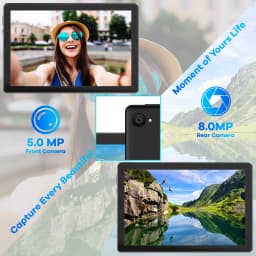 BUFO C11 10.1 Inch Android 15 Tablet PC 20GB(3+17) RAM 64GB ROM Octa Core Processor 1280*800 HD LCD Screen 5000mAh Battery 5MP+8MP Dual Camera Expandable 1TB TF Card Tablet