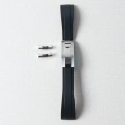 20mm Rubber Watch Band For Yacht-Master Seiko Daytona Submariner Curved End Strap With Endlink Buckle Black Silicone Bracelet