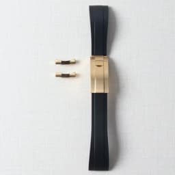 20mm Rubber Watch Band For Yacht-Master Seiko Daytona Submariner Curved End Strap With Endlink Buckle Black Silicone Bracelet