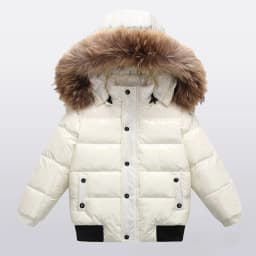 Kids Hooded Coats For Boys And Girls Winter Zip Up Warm Jacket Kid Cotton Padded Down Outerwear Cold Weather Overcoat 2025