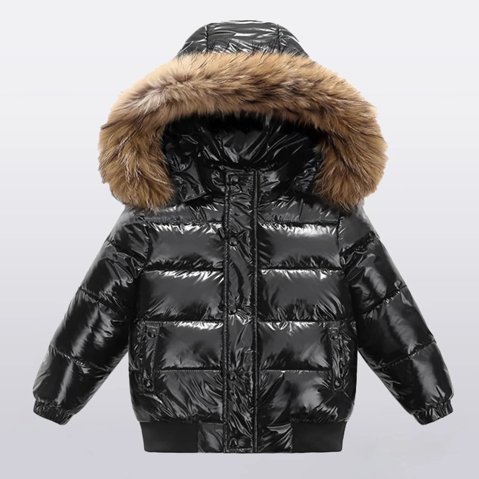 Kids Hooded Coats For Boys And Girls Winter Zip Up Warm Jacket Kid Cotton Padded Down Outerwear Cold Weather Overcoat 2025