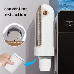 Wall Mounted Disposable Paper Cup Holder for Water Dispenser High-End Storage Rack for Bar Counter