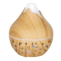 Mini Snow Mountain Hollow out Wood Grain Aromatherapy Humidifier USB Silent Air Moisturizer