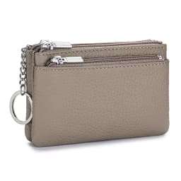 New Women's Wallets Soft Genuine Leather Zipper Purses Large Capacity Money Bag Portable Storage Bag With Keychain Coin Holders