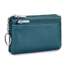 New Women's Wallets Soft Genuine Leather Zipper Purses Large Capacity Money Bag Portable Storage Bag With Keychain Coin Holders