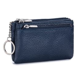 New Women's Wallets Soft Genuine Leather Zipper Purses Large Capacity Money Bag Portable Storage Bag With Keychain Coin Holders