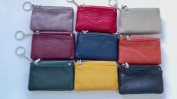 New Women's Wallets Soft Genuine Leather Zipper Purses Large Capacity Money Bag Portable Storage Bag With Keychain Coin Holders