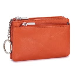 New Women's Wallets Soft Genuine Leather Zipper Purses Large Capacity Money Bag Portable Storage Bag With Keychain Coin Holders