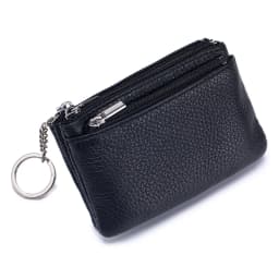 New Women's Wallets Soft Genuine Leather Zipper Purses Large Capacity Money Bag Portable Storage Bag With Keychain Coin Holders