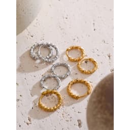 Yhpup 20/15mm Round Daily Wear Hoop Earrings Waterproof Jewelry Women Minimalist Stainless Steel Popular Wholesale Accessories