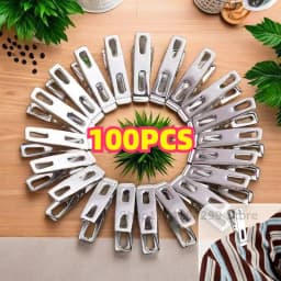 20pcs Stainless Steel Clothespins, Binder Clips, Heavy Duty Clothes Pins, Metal Clip Set, Metal Clothes Clips for Clothes Sock F
