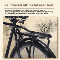 Vintage 28 Inch Bicycle Mountain Ride Nostalgic Retro 80s Style Steel Frame City Cruiser Unisex Bicycle Portable City Commute